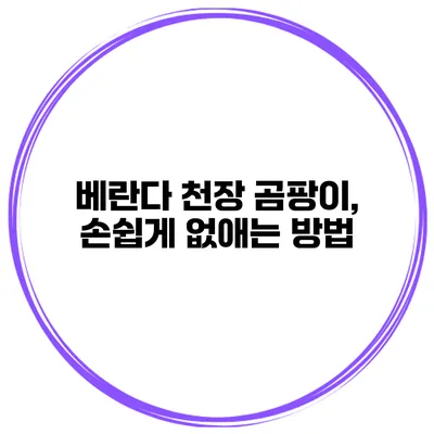 베란다 천장 곰팡이, 손쉽게 없애는 방법