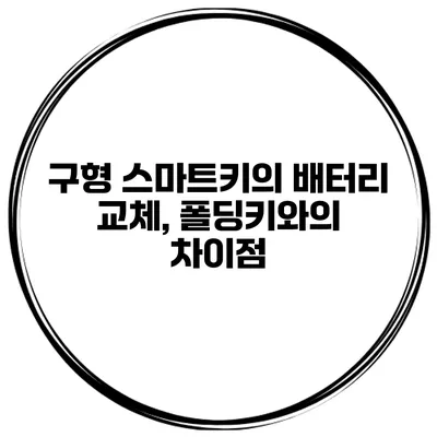 구형 스마트키의 배터리 교체, 폴딩키와의 차이점