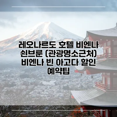 레오나르도 호텔 비엔나 쇤브룬 (관광명소근처) 비엔나 빈 아고다 할인 예약팁