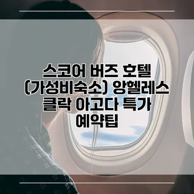 스코어 버즈 호텔 (가성비숙소) 앙헬레스 클락 아고다 특가 예약팁
