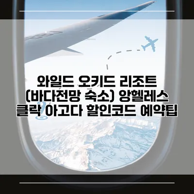 와일드 오키드 리조트 (바다전망 숙소) 앙헬레스 클락 아고다 할인코드 예약팁