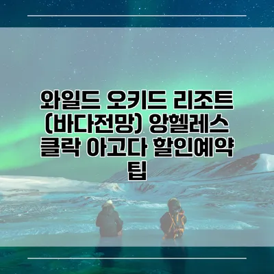 와일드 오키드 리조트 (바다전망) 앙헬레스 클락 아고다 할인예약 팁