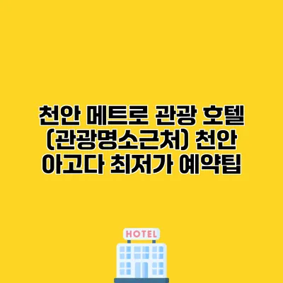 천안 메트로 관광 호텔 (관광명소근처) 천안 아고다 최저가 예약팁