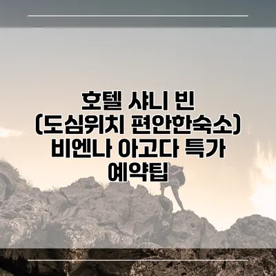 호텔 샤니 빈 (도심위치 편안한숙소) 비엔나 아고다 특가 예약팁