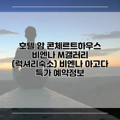 호텔 암 콘체르트하우스 비엔나 M갤러리 (럭셔리숙소) 비엔나 아고다 특가 예약정보